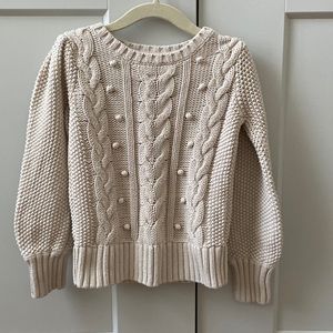 Gap Baby 5T Ivory Cotton Knit Sweater - Fall Staple!